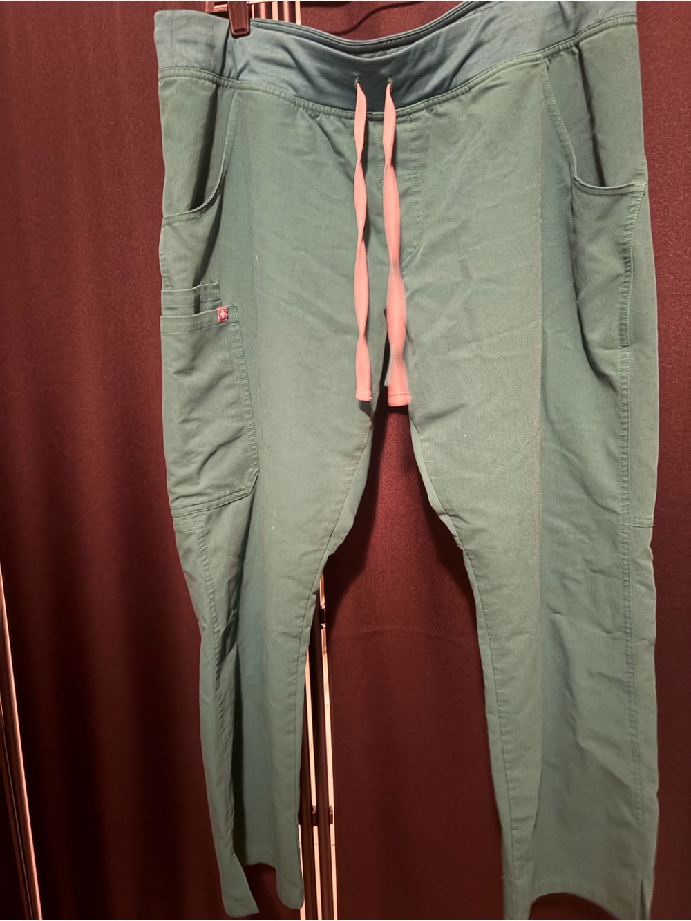 Women’s Figs Kade Green Drawstring Cargo Pants